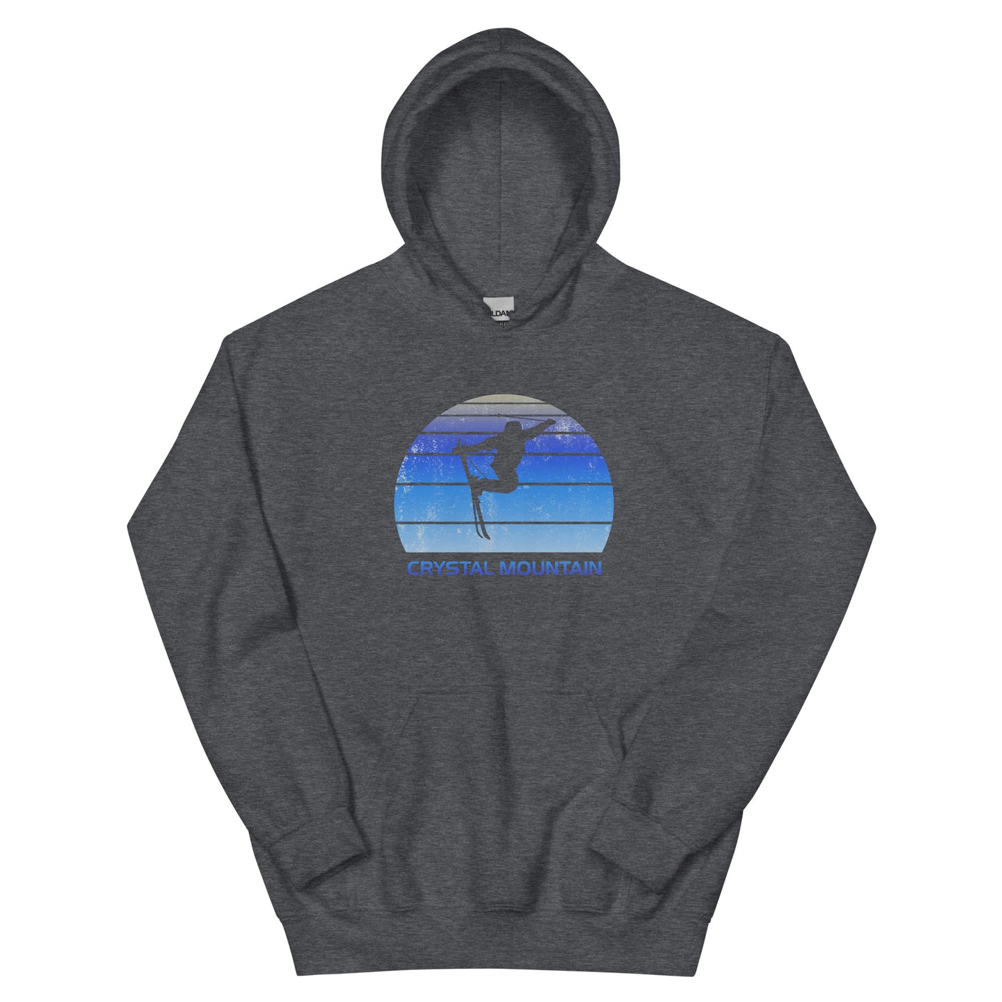 Retro Crystal Mountain Ski Fan Skier Skiing Vintage Cool Unisex Hoodie Top Sweatshirt