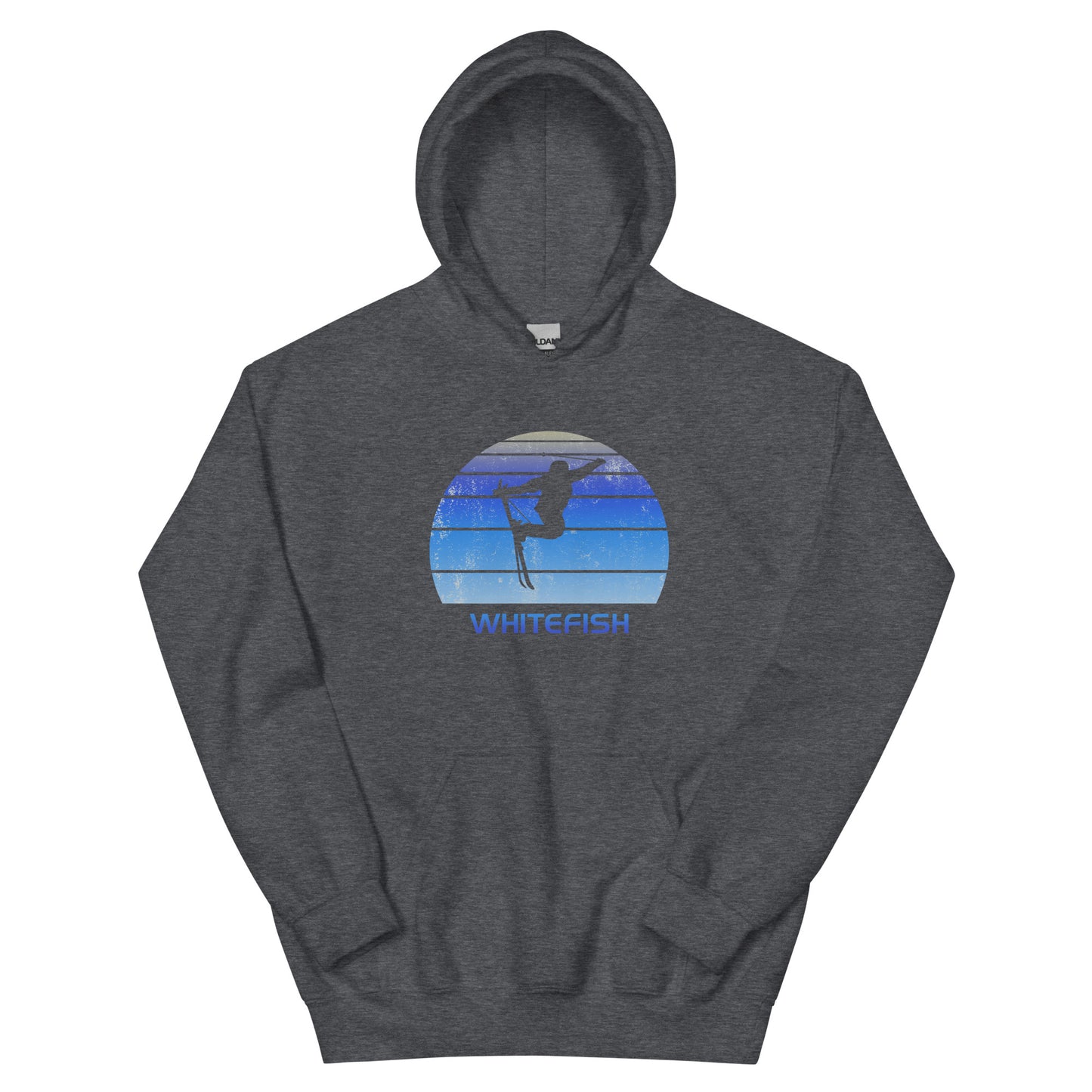 Retro Whitefish Ski Fan Skier Vintage Cool Unisex Hoodie Top Sweatshirt