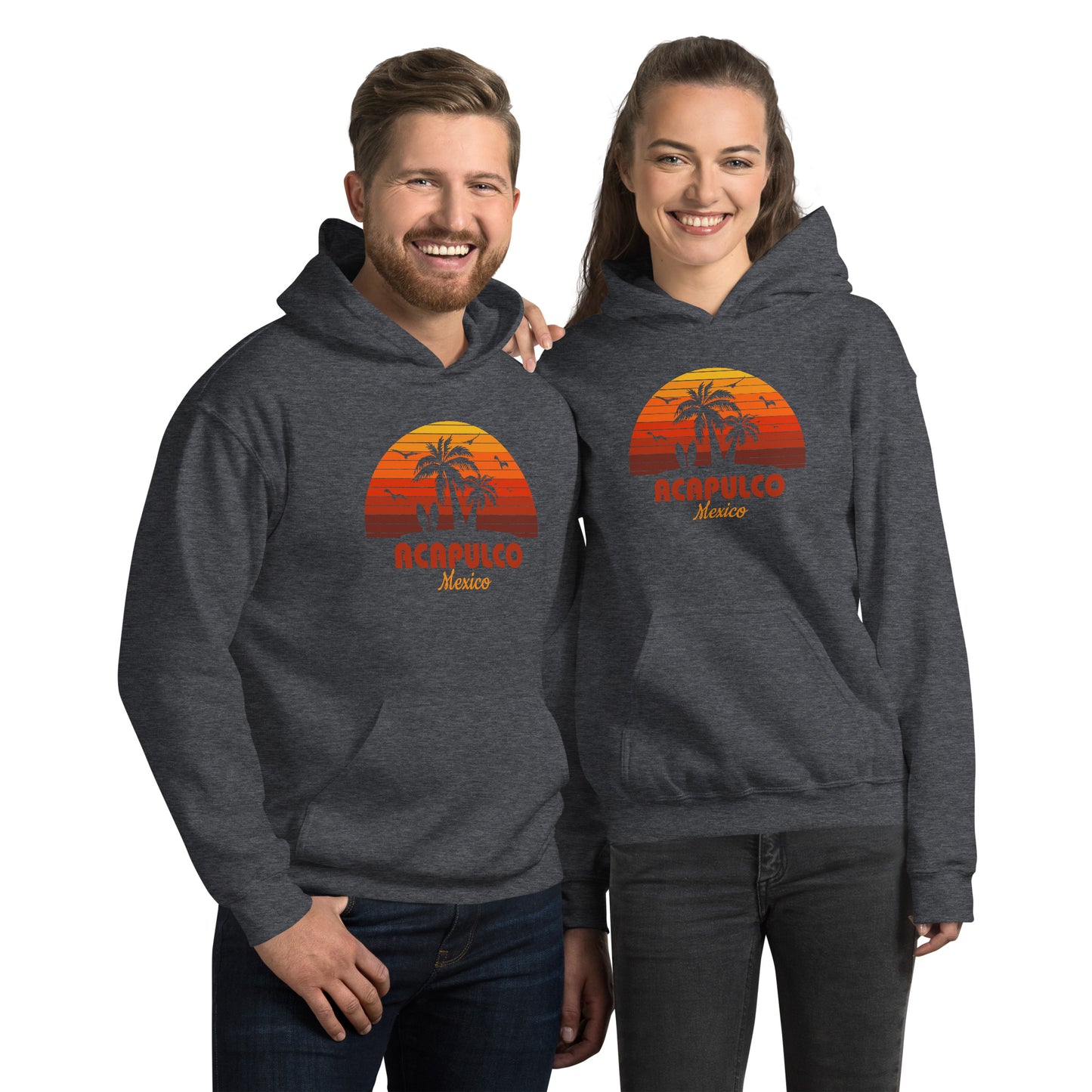 Acapulco Mexico Sunset Retro Souvenir Beach Unisex Hoodie Top Sweatshirt