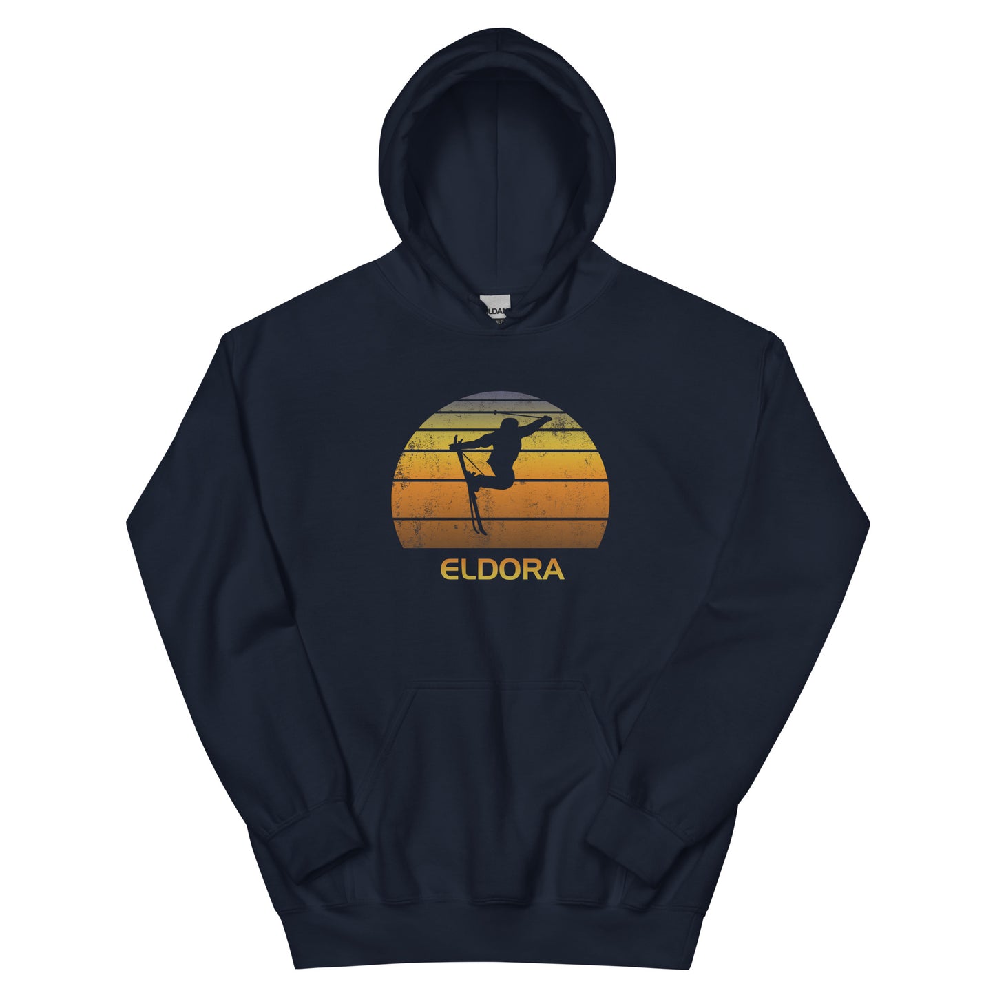 Retro Eldora Ski Fan Skier Sunset Vintage Sunrise Unisex Hoodie Top Sweatshirt