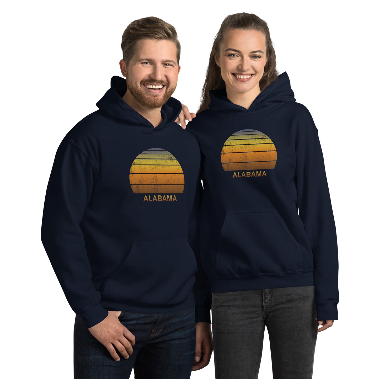 Retro Alabama Vintage Sunset Vacation Souvenir Unisex Hoodie Top Sweatshirt