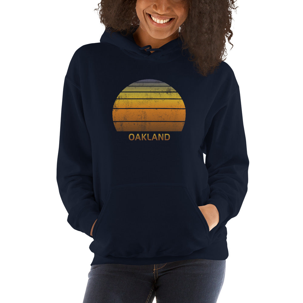 Retro Oakland California Vintage Sunset Vacation Souvenir Unisex Hoodie Top Sweatshirt