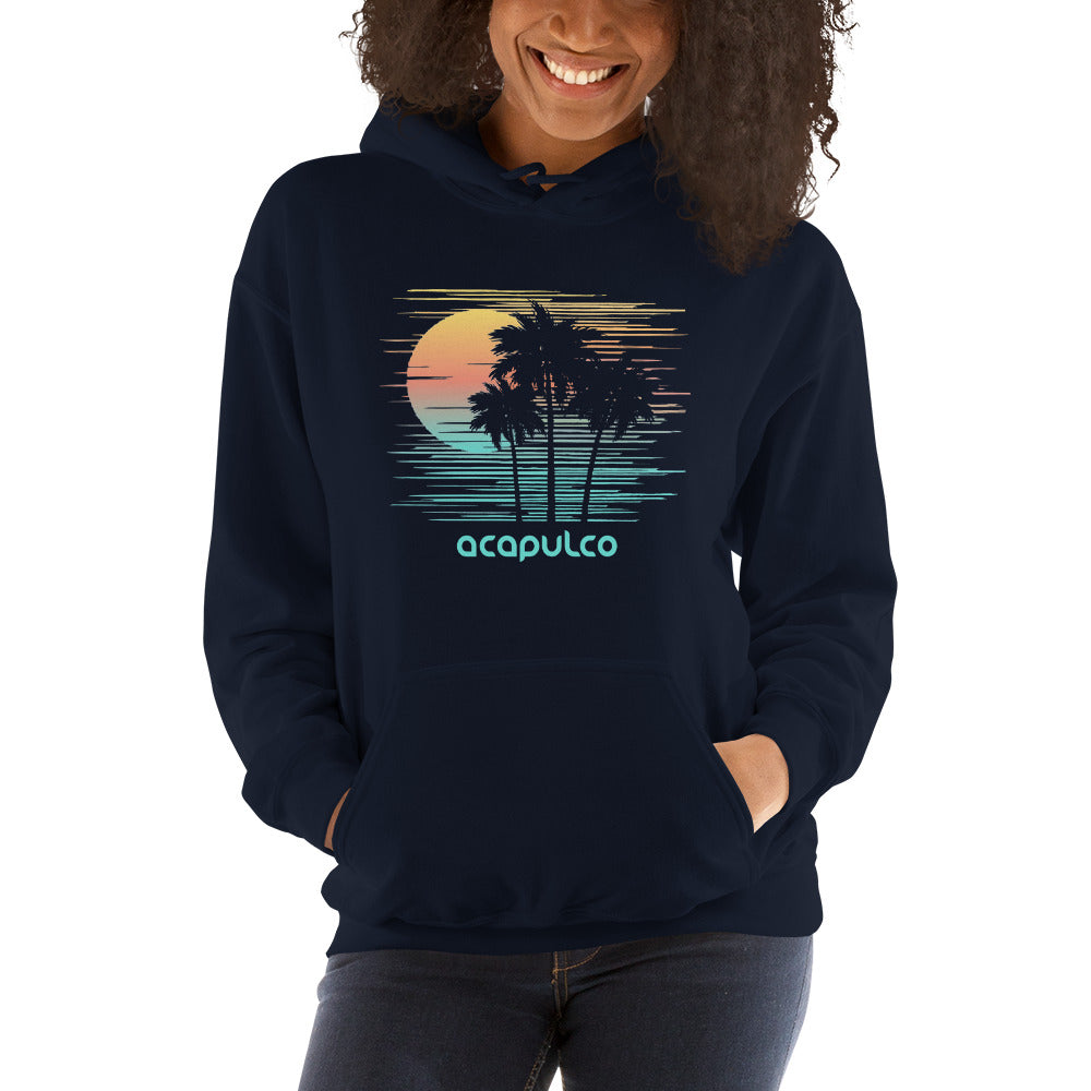 Acapulco Mexico Artistic Sunset Souvenir Vacation Unisex Hoodie Top Sweatshirt