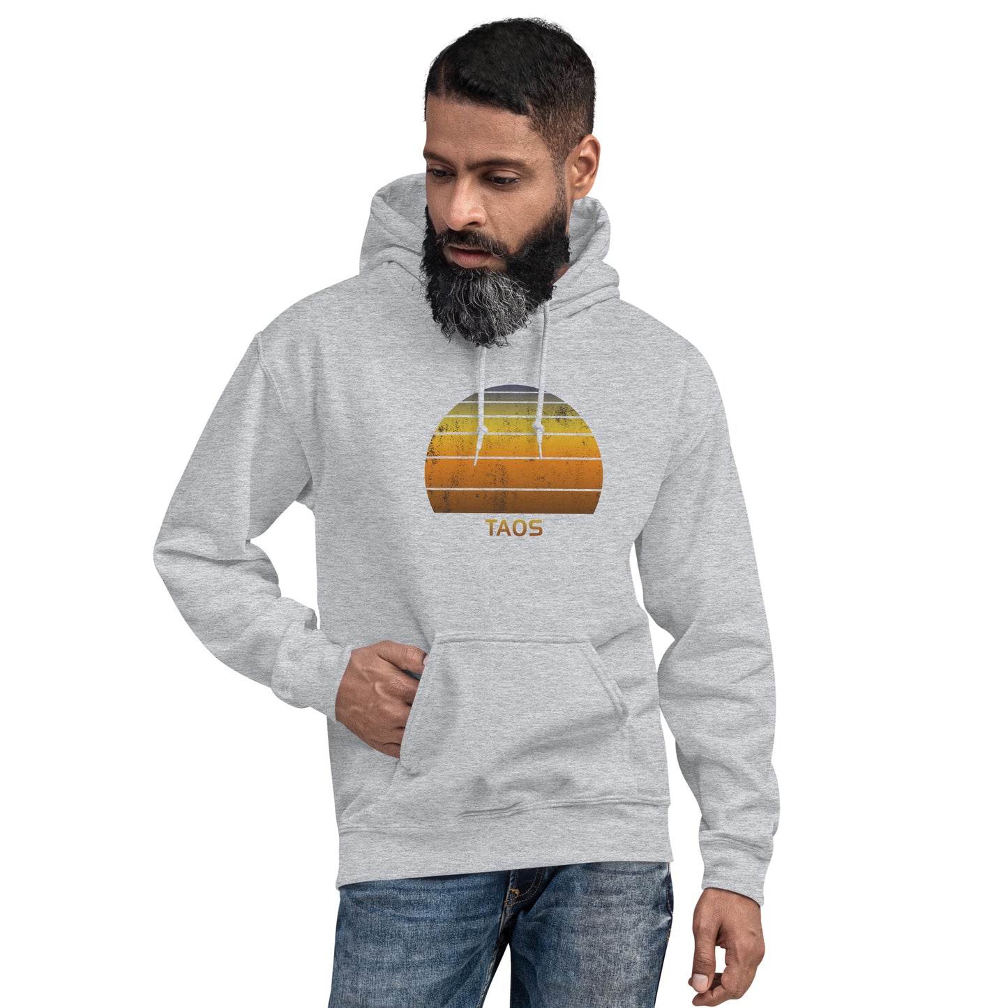 Retro Taos New Mexico Vintage Sunset Vacation Souvenir Unisex Hoodie Top Sweatshirt