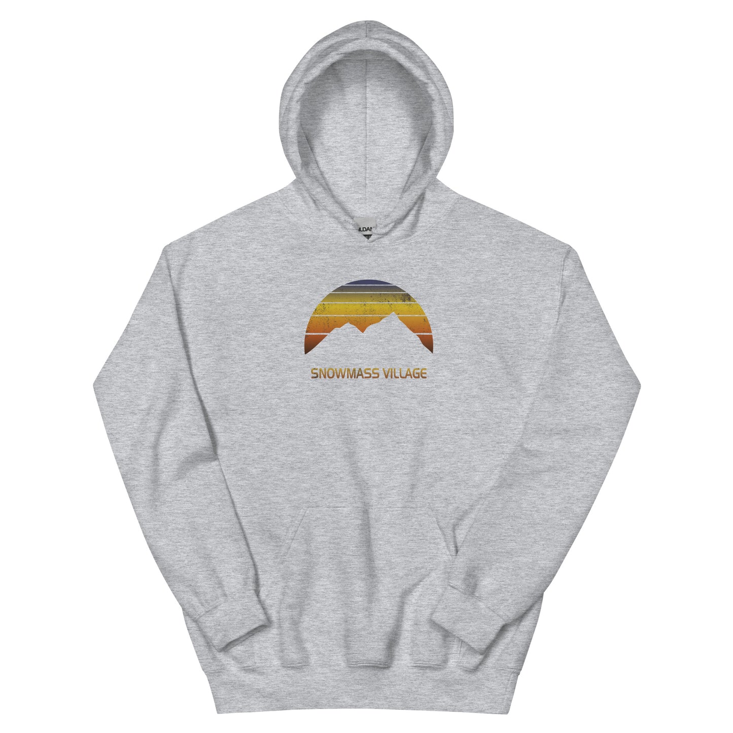 Retro Snowmass Village Skiing Hiking Fan Unisex Hoodie Top Sweatshirt