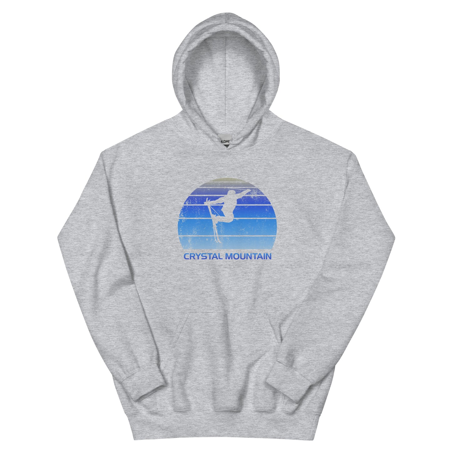 Retro Crystal Mountain Ski Fan Skier Skiing Vintage Cool Unisex Hoodie Top Sweatshirt