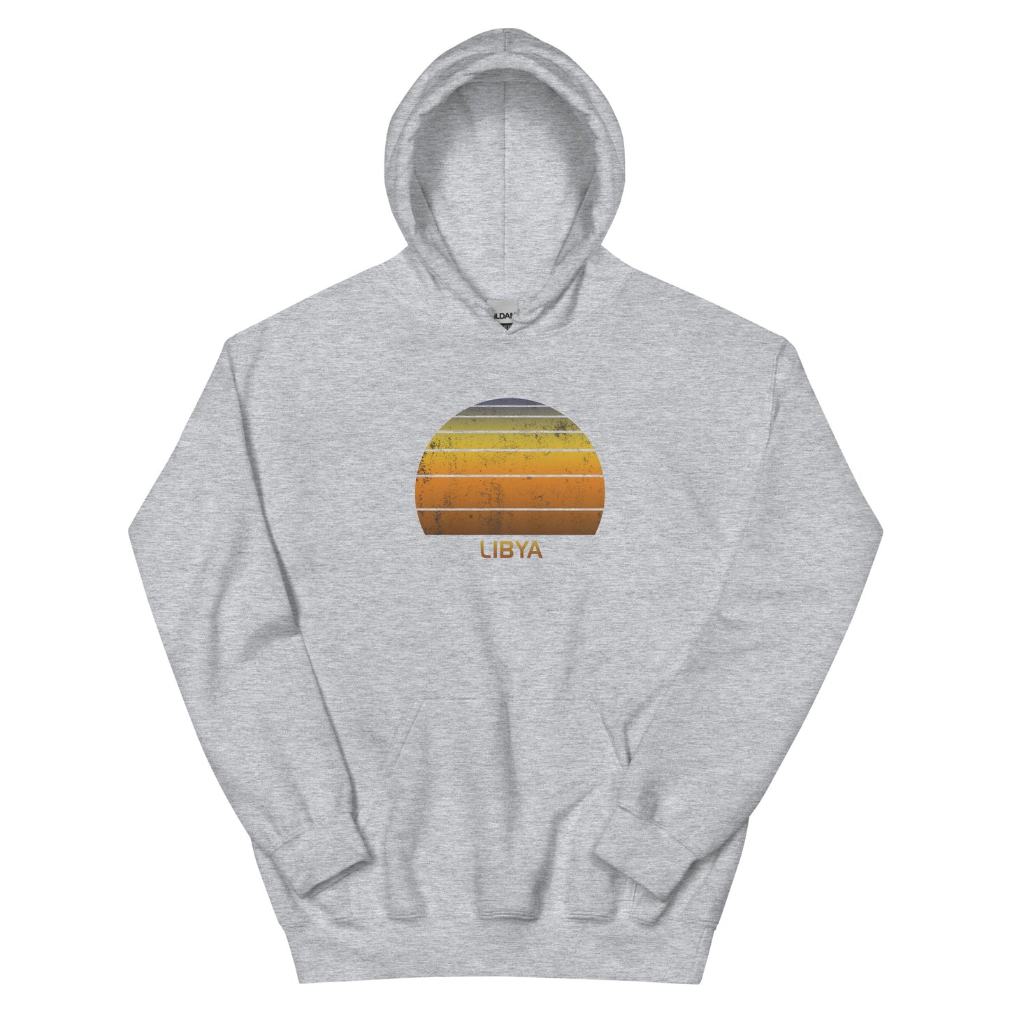 Retro Libya Unisex Hoodie Top Sweatshirt Sunset Vintage Native Vacation Souvenir Stylish