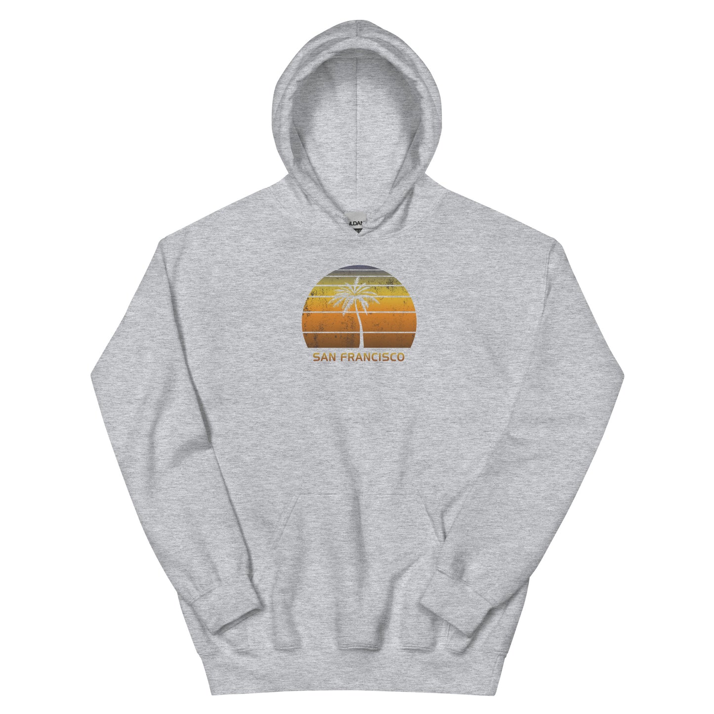 Retro San Francisco California Vintage Unisex Hoodie Top Sweatshirt Sunset Beach Vacation