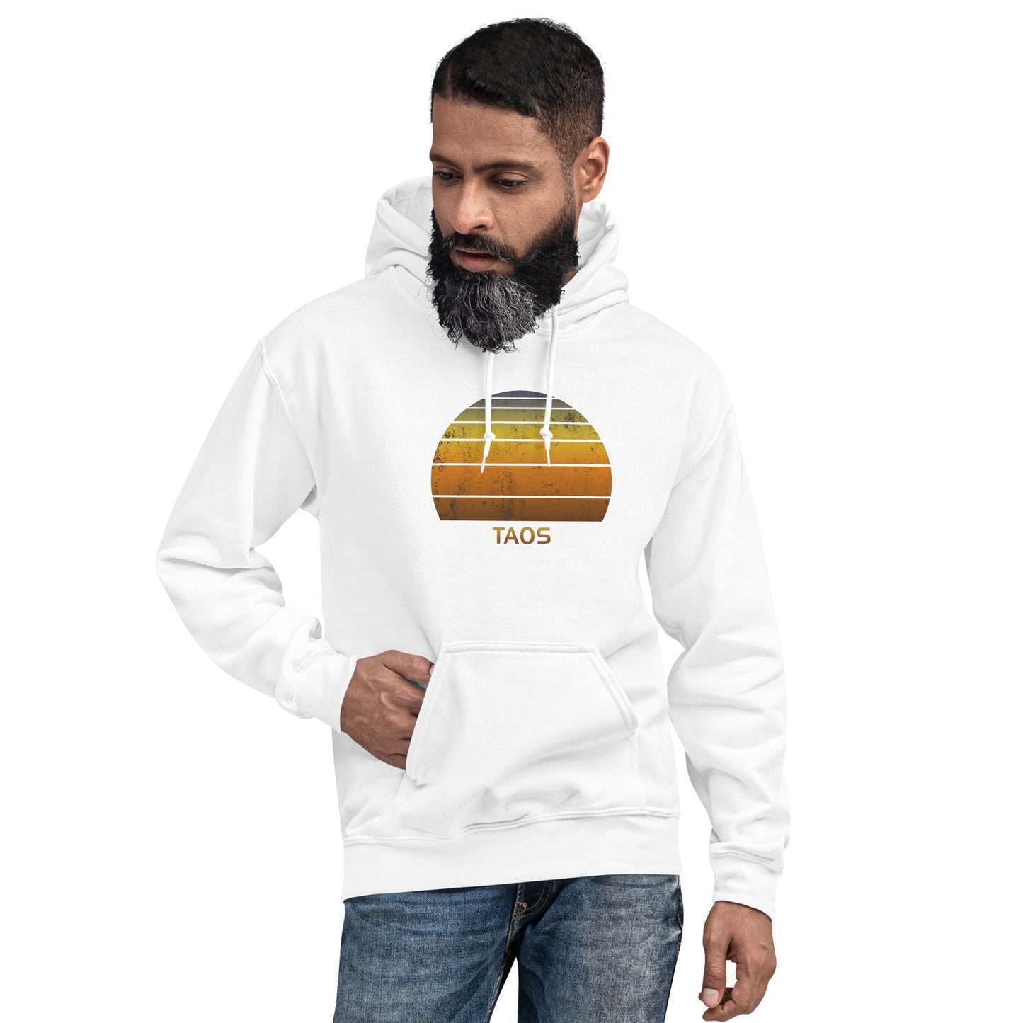 Retro Taos New Mexico Vintage Sunset Vacation Souvenir Unisex Hoodie Top Sweatshirt
