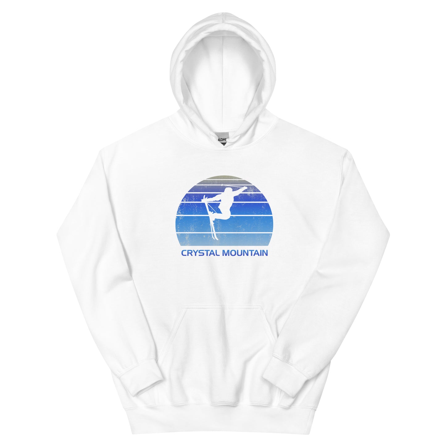Retro Crystal Mountain Ski Fan Skier Skiing Vintage Cool Unisex Hoodie Top Sweatshirt