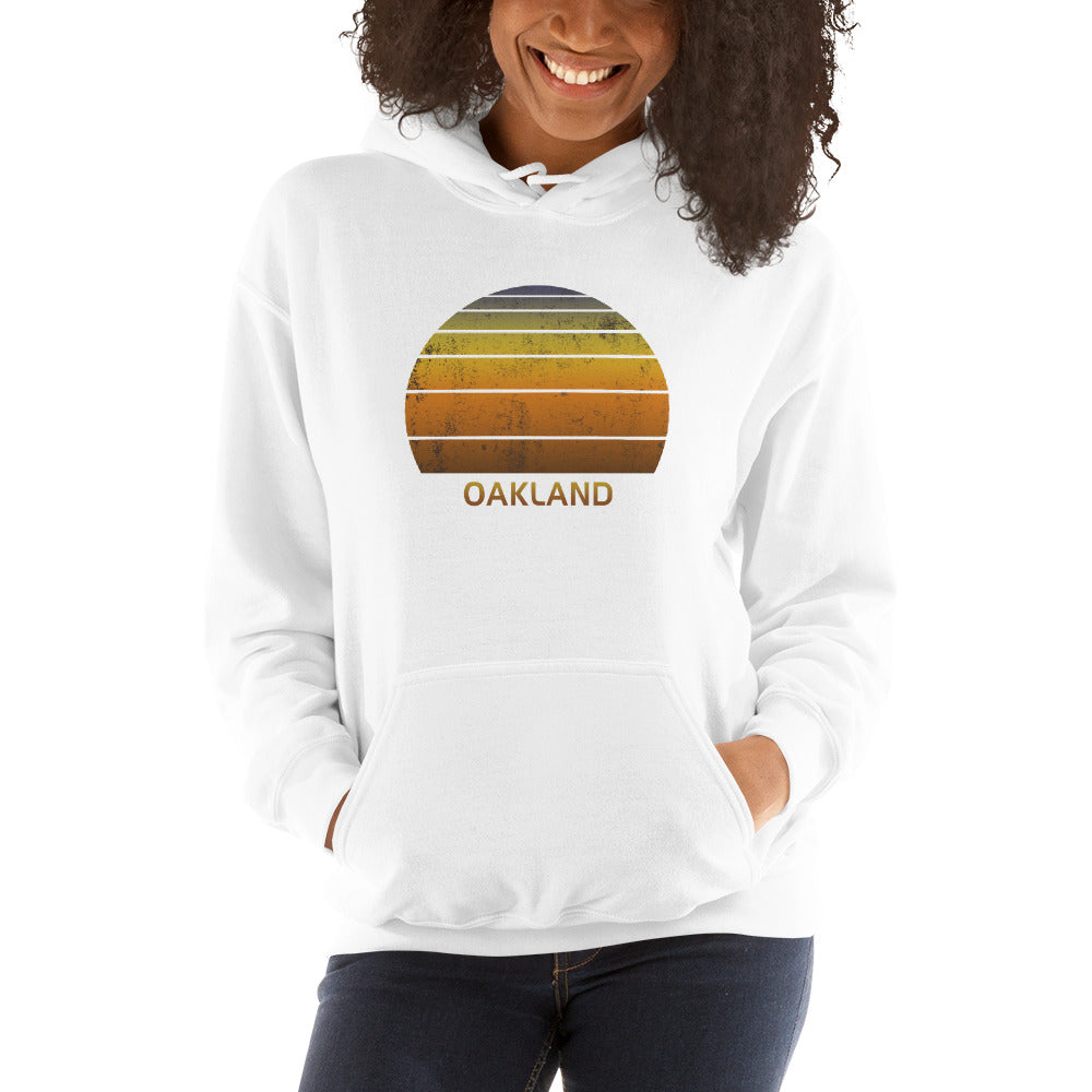 Retro Oakland California Vintage Sunset Vacation Souvenir Unisex Hoodie Top Sweatshirt