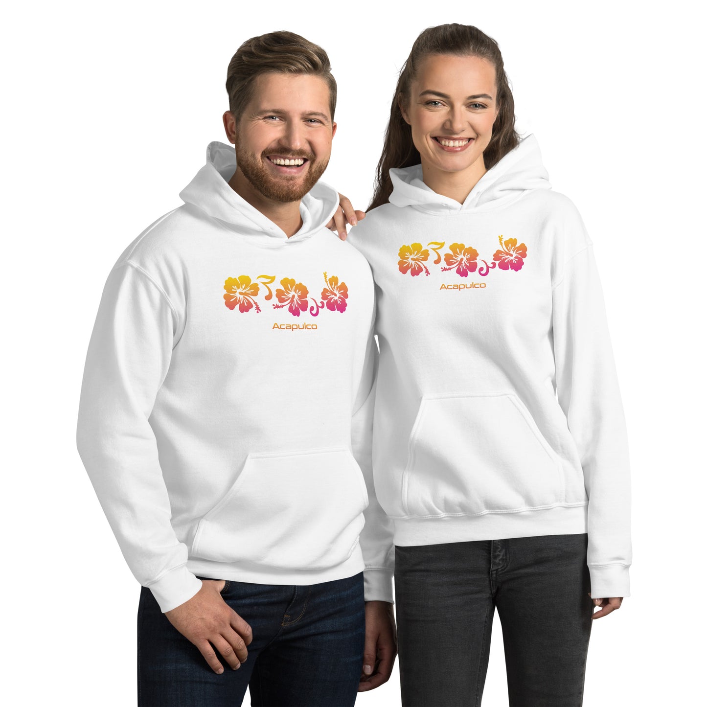 Acapulco Mexico Unisex Hoodie Top Sweatshirt Hibiscus Souvenir Vacation