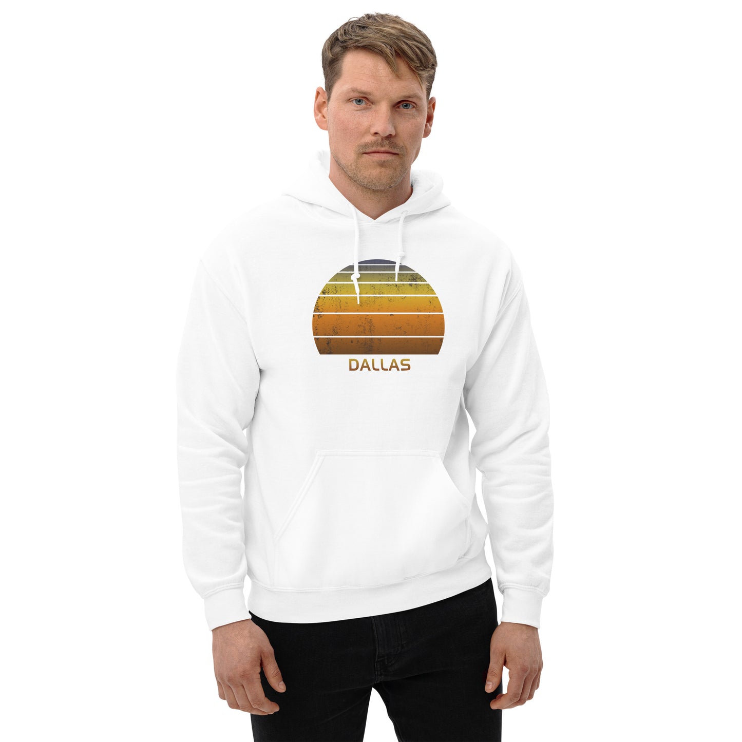 Retro Dallas Texas Vacation Souvenir Sunset Unisex Hoodie Top Sweatshirt