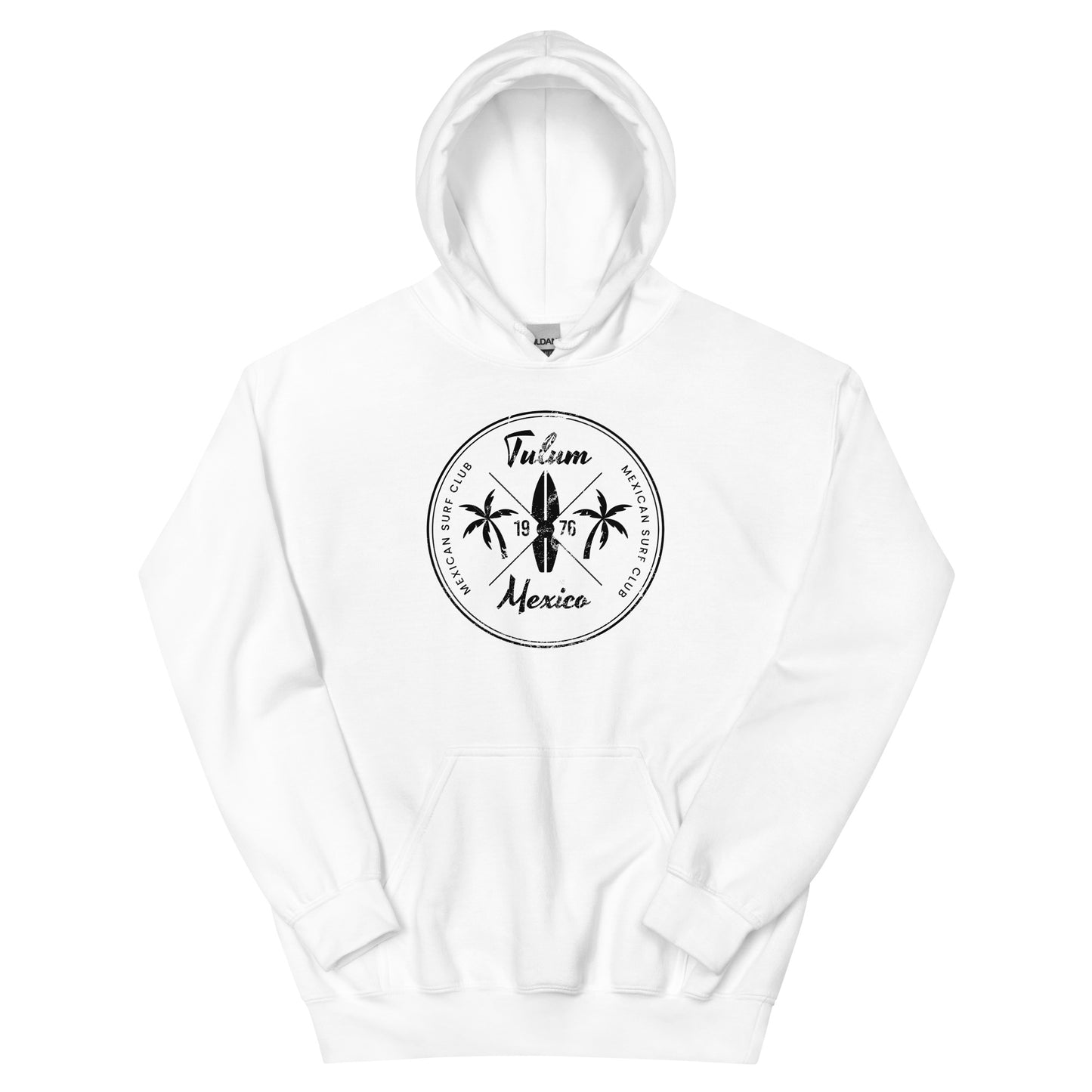 Retro Tulum Mexico Beach Surfing Fan Vacation Souvenir Unisex Hoodie Top Sweatshirt