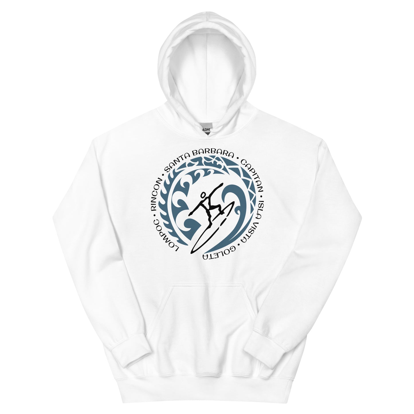 Santa Barbara California Unisex Hoodie Top Sweatshirt Vintage Surfing Fan Lover