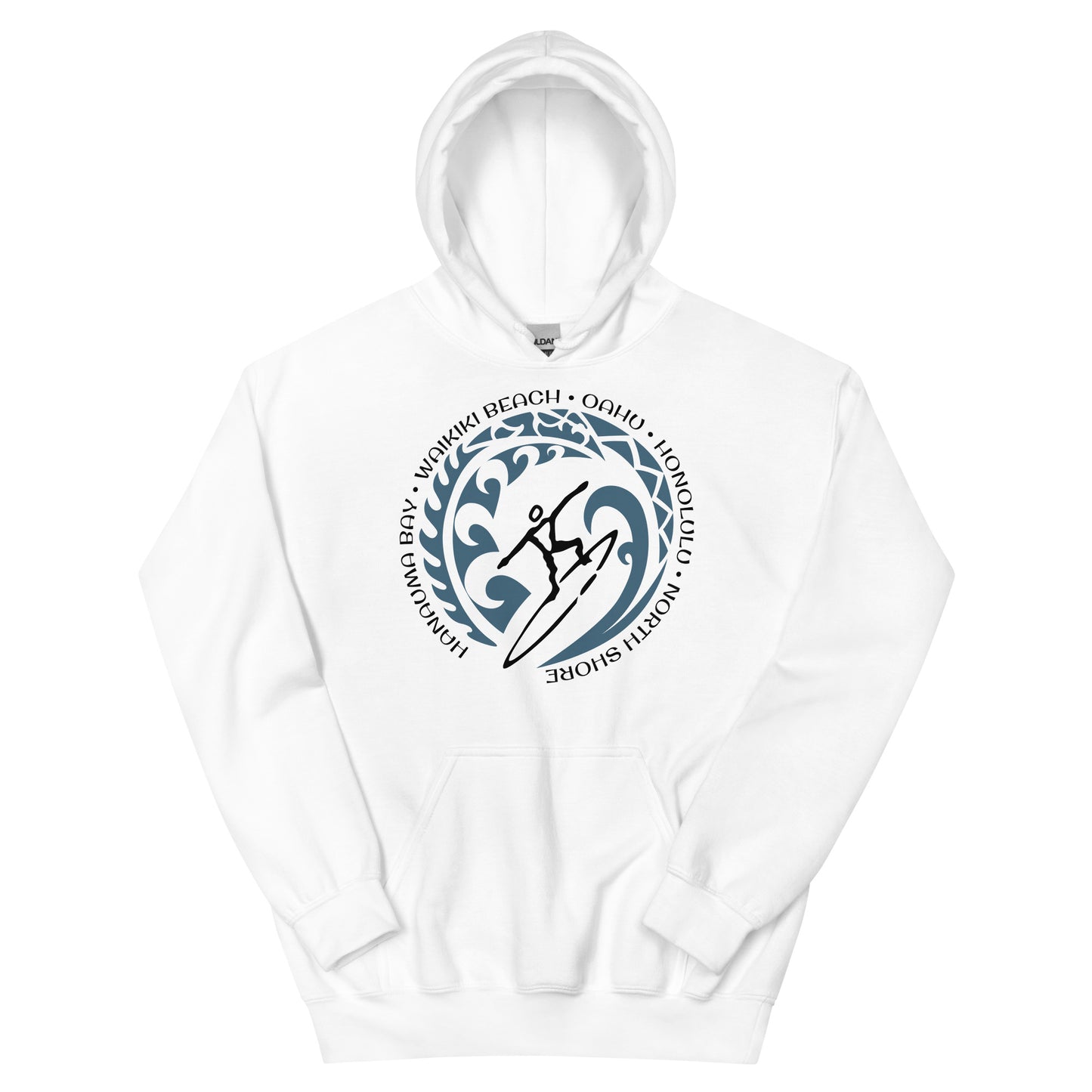 Oahu Hawaii Hawaiian Unisex Hoodie Top Sweatshirt Vintage Surfing Fan Lover