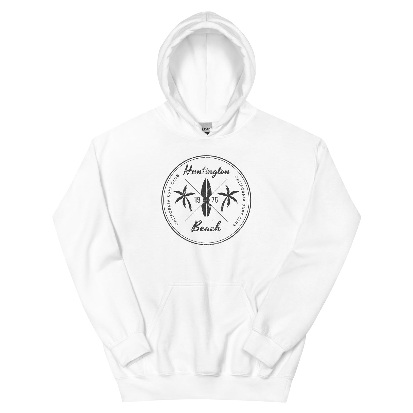 Vintage Huntington Beach California Surfing Fan Surfer Unisex Hoodie Top Sweatshirt