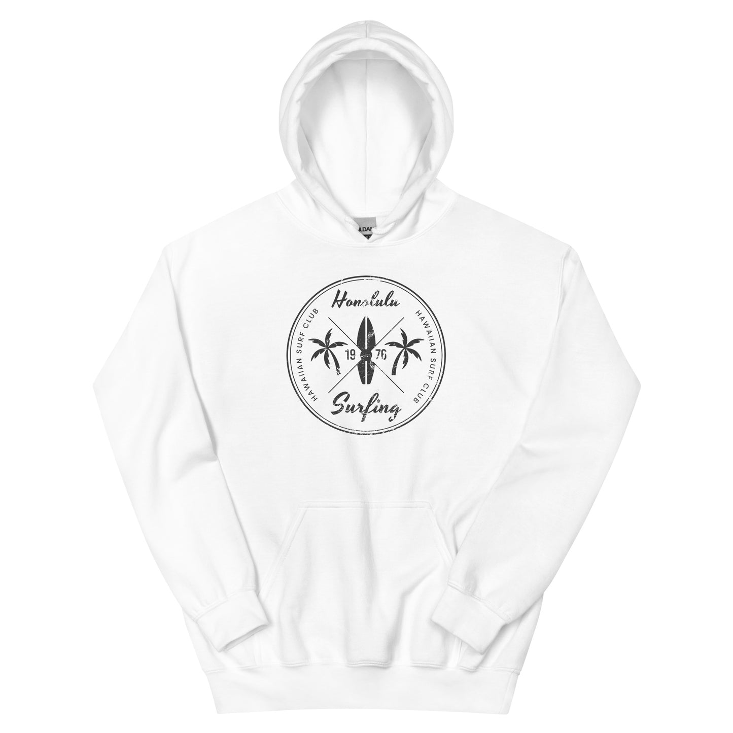 Vintage Honolulu Oahu Surfing Fan Hawaii Hawaiian Surfer Unisex Hoodie Top Sweatshirt