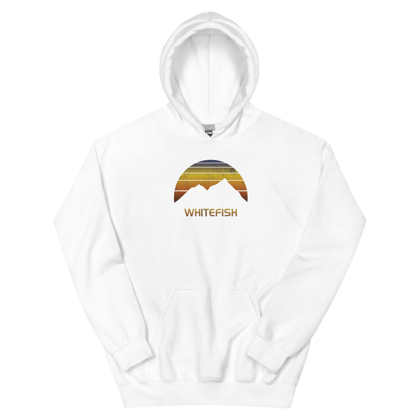 Retro Whitefish Montana Unisex Hoodie Top Sweatshirt
