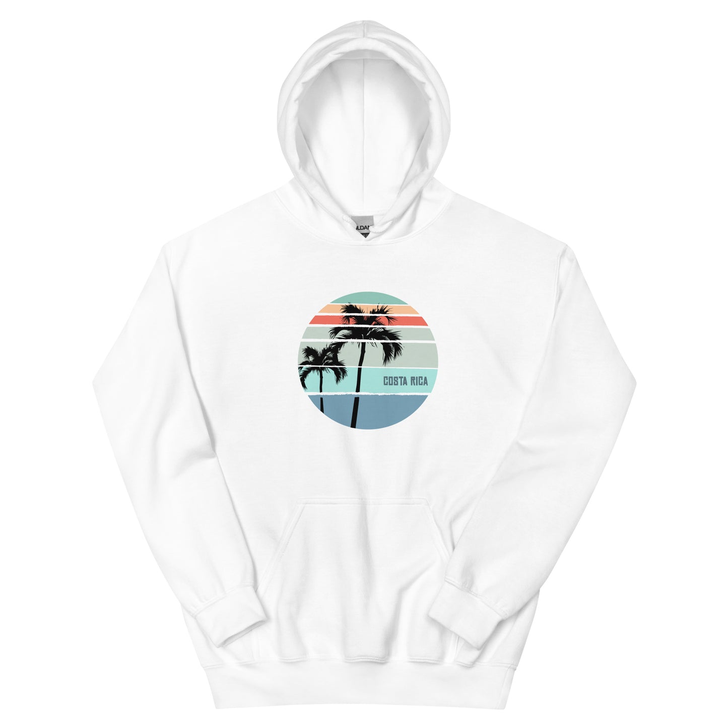 Cool Costa Rica Palm Tree Vacation Souvenir Artistic Unisex Hoodie Top Swearshirt