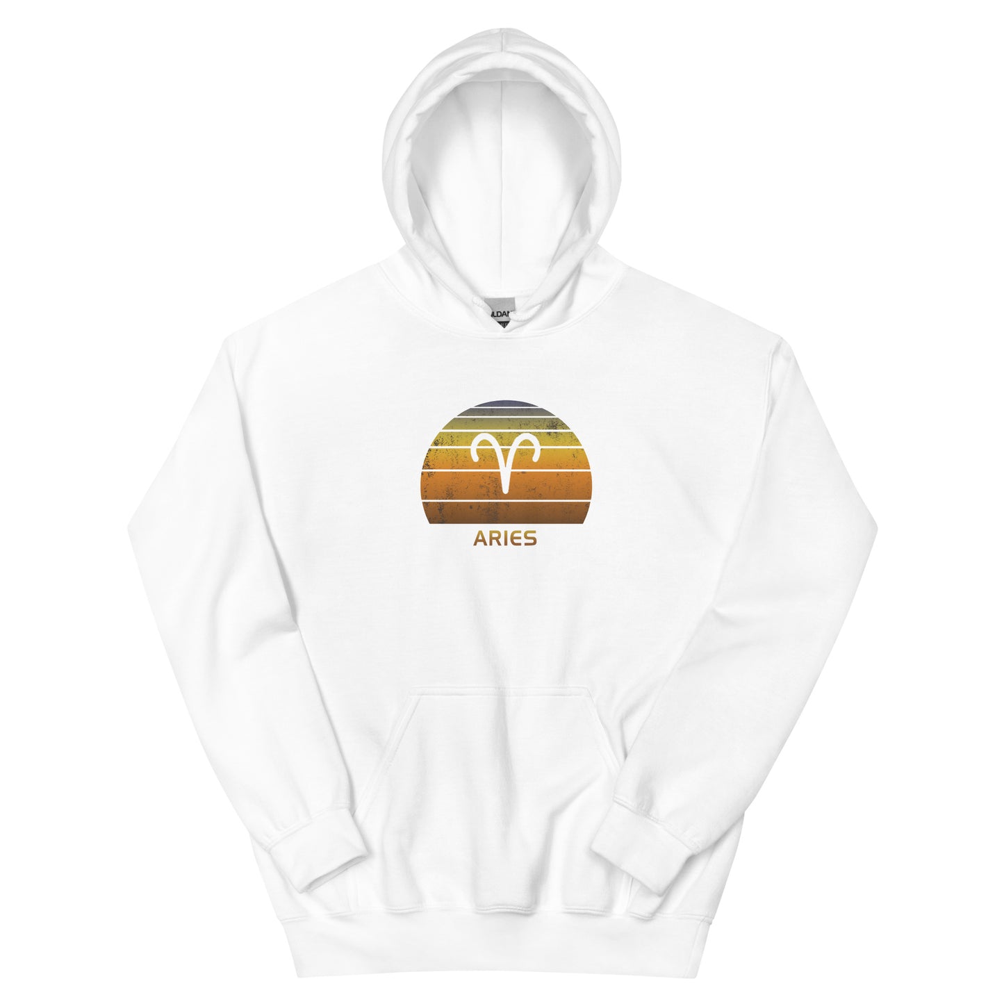 Aries Zodiac Sign Birthday Gift Symbol Retro Unisex Hoodie Top Sweatshirt