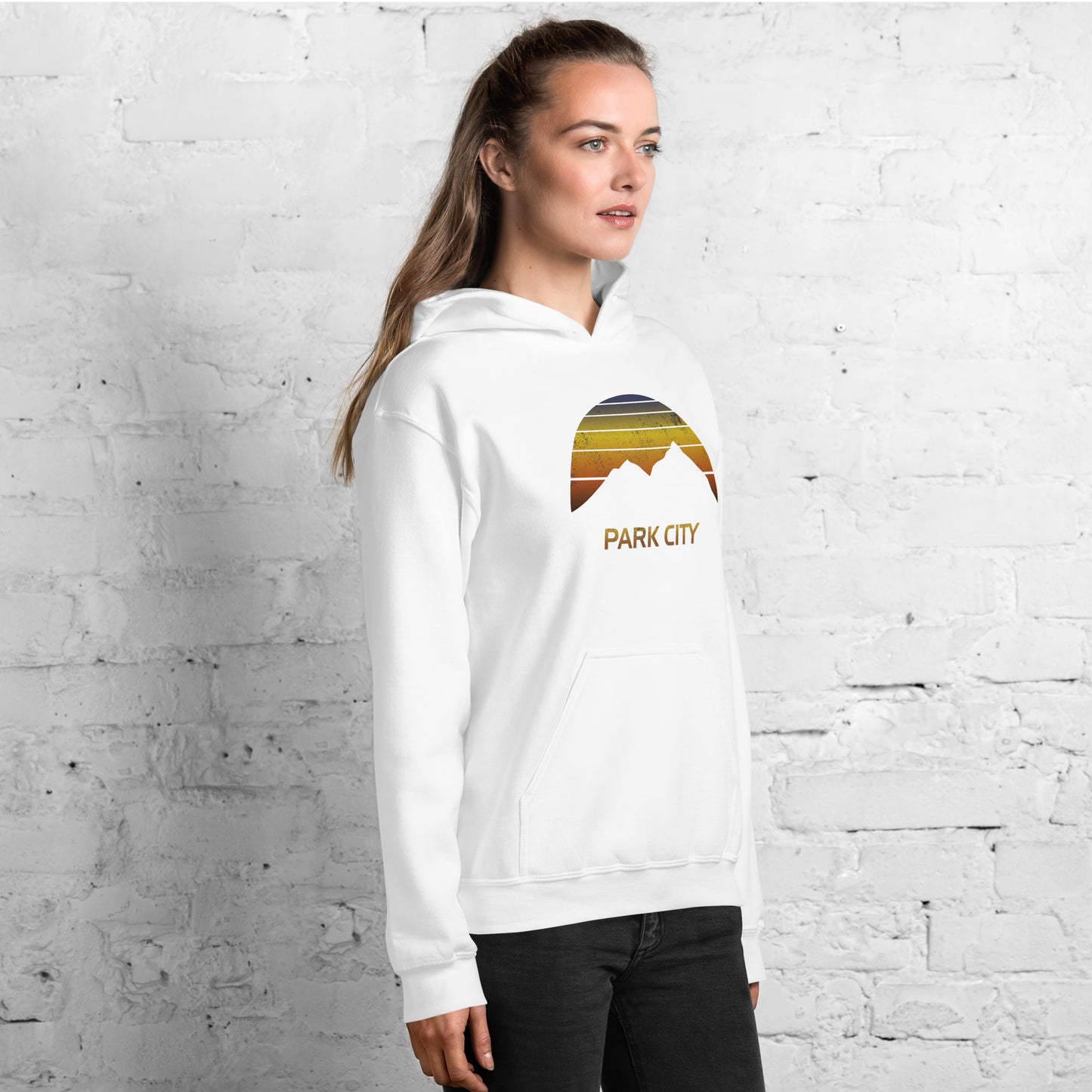 Retro Park City Utah Ski Fan Unisex Hoodie Top Sweatshirt