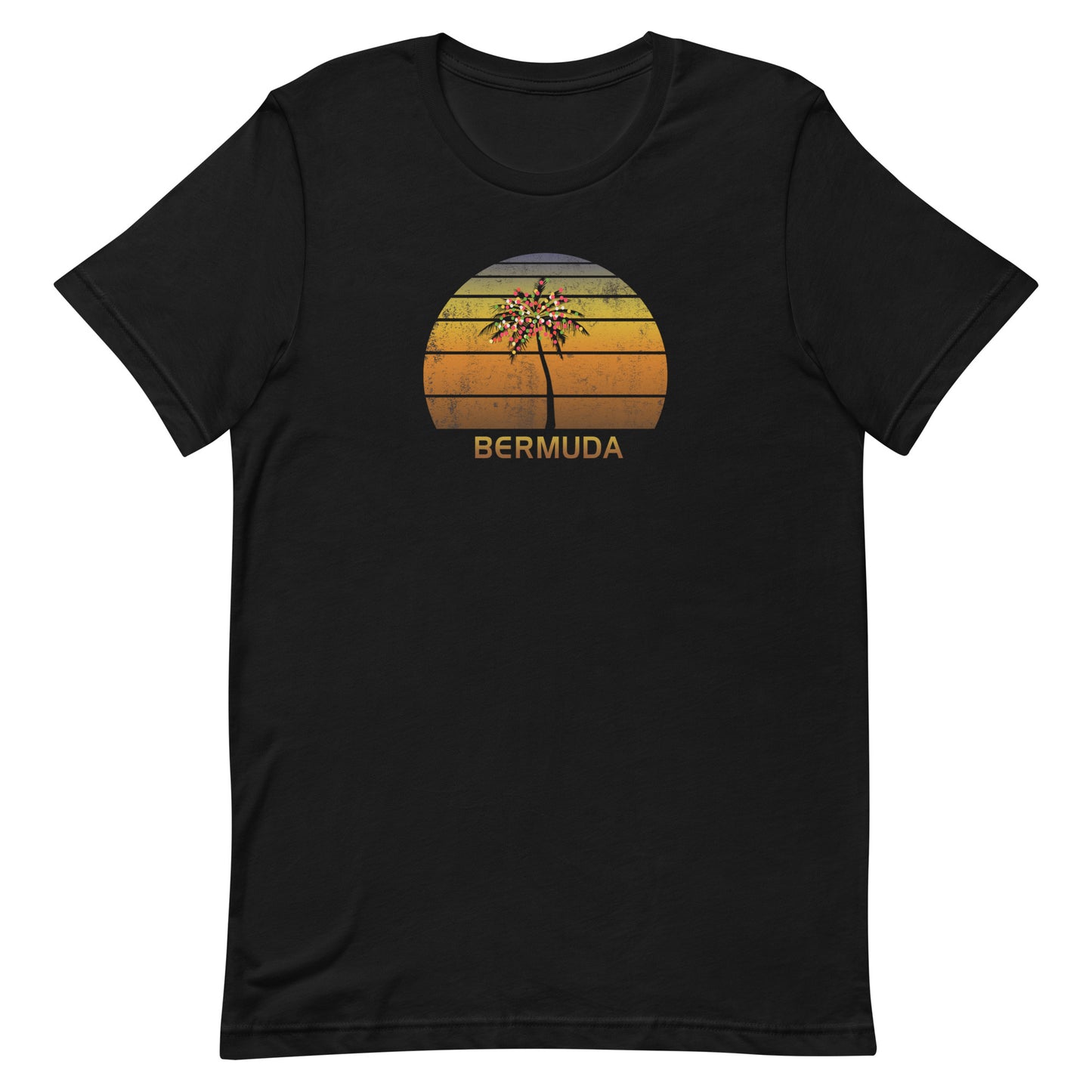 Retro Bermuda Christmas Family Vacation Souvenir Sunset Unisex T-Shirt