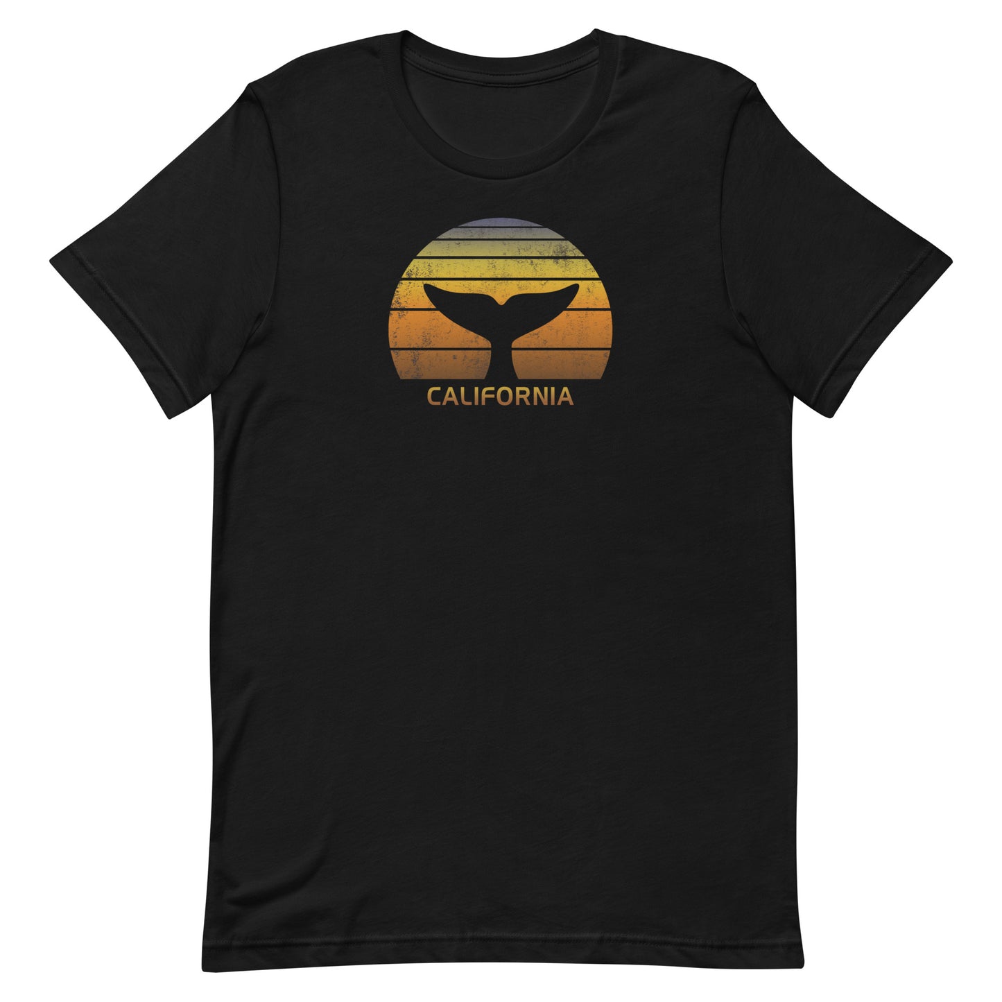 California Whale Watching Fan Retro Sunset Unisex T-Shirt