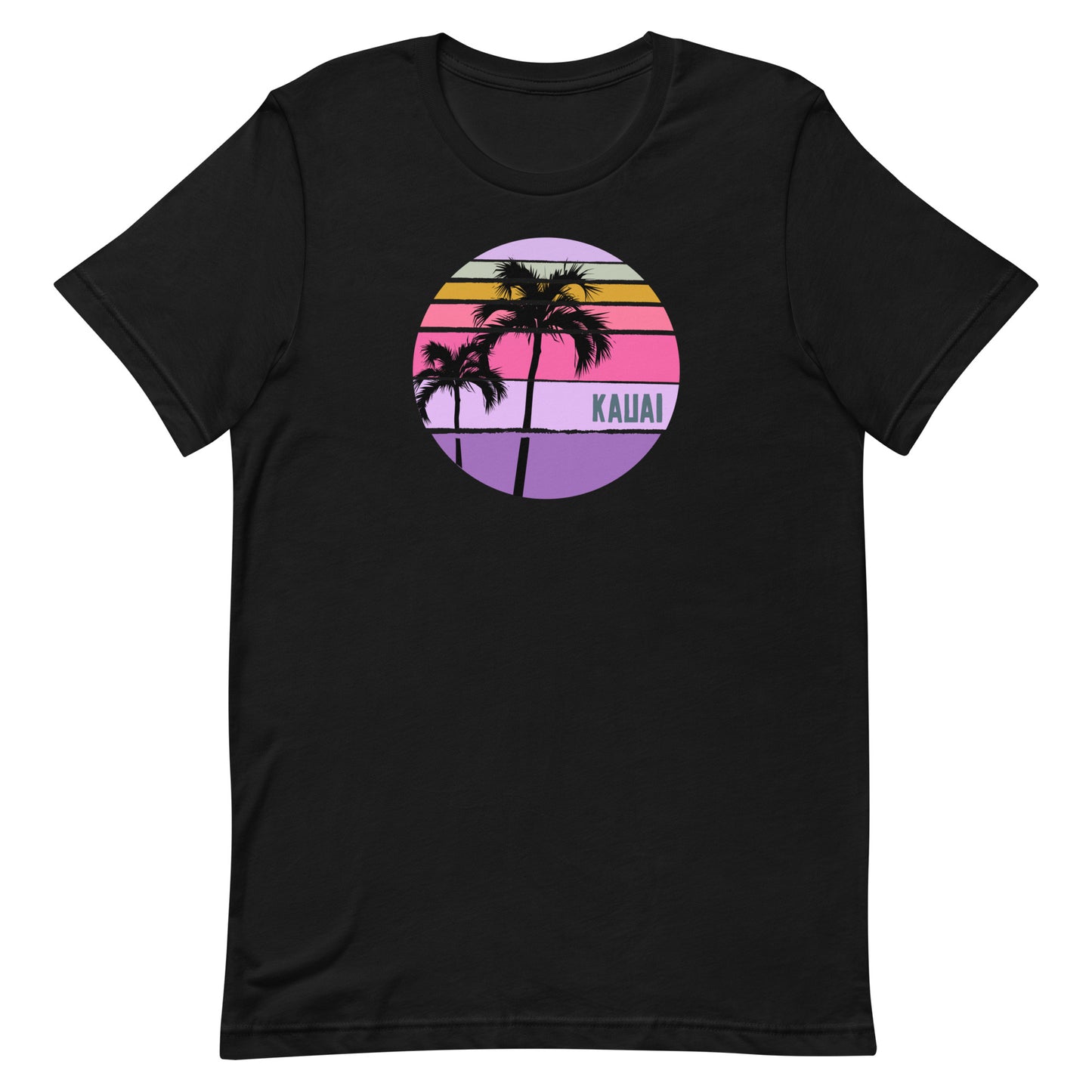 Cool Kauai Hawaii Palm Tree Artistic Vacation Souvenir Unisex T-Shirt