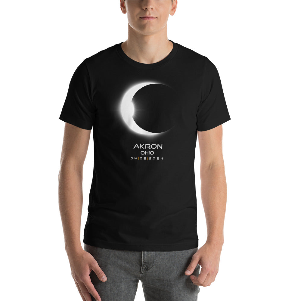 Akron Ohio 2024 Eclipse Unisex T-Shirt Souvenir Keepsake