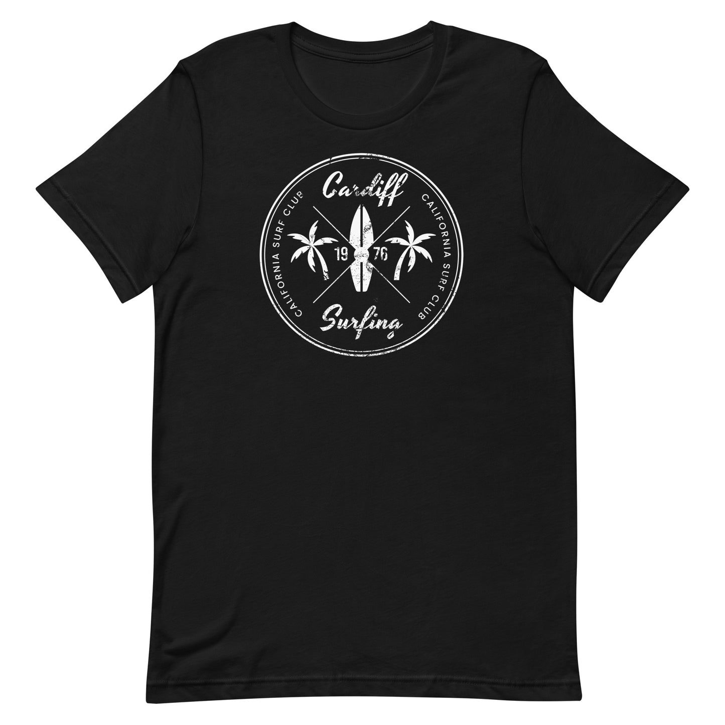 Retro Cardiff By The Sea California Beach Vacation Souvenir Surfing Unisex T-Shirt