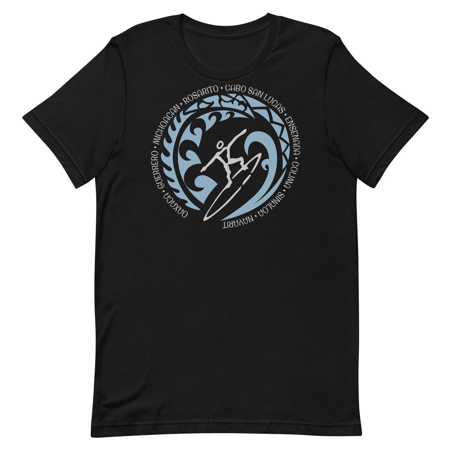 Mexico Mexican Playa Surfer Unisex T-Shirt Vintage Surfing Fan Lover