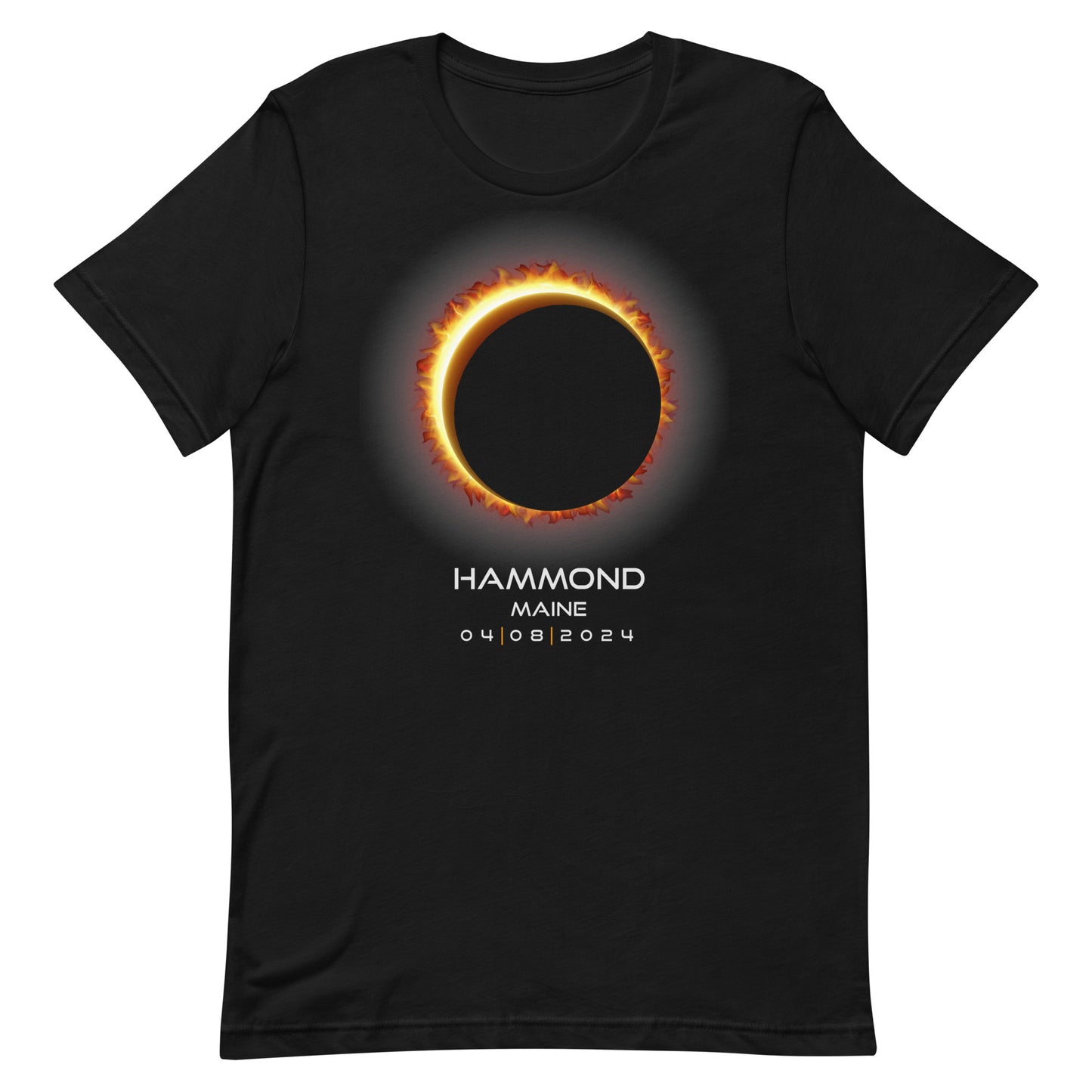 2024 Hammond Maine Eclipse Memento Souvenir April 8 Solar Unisex T-Shirt