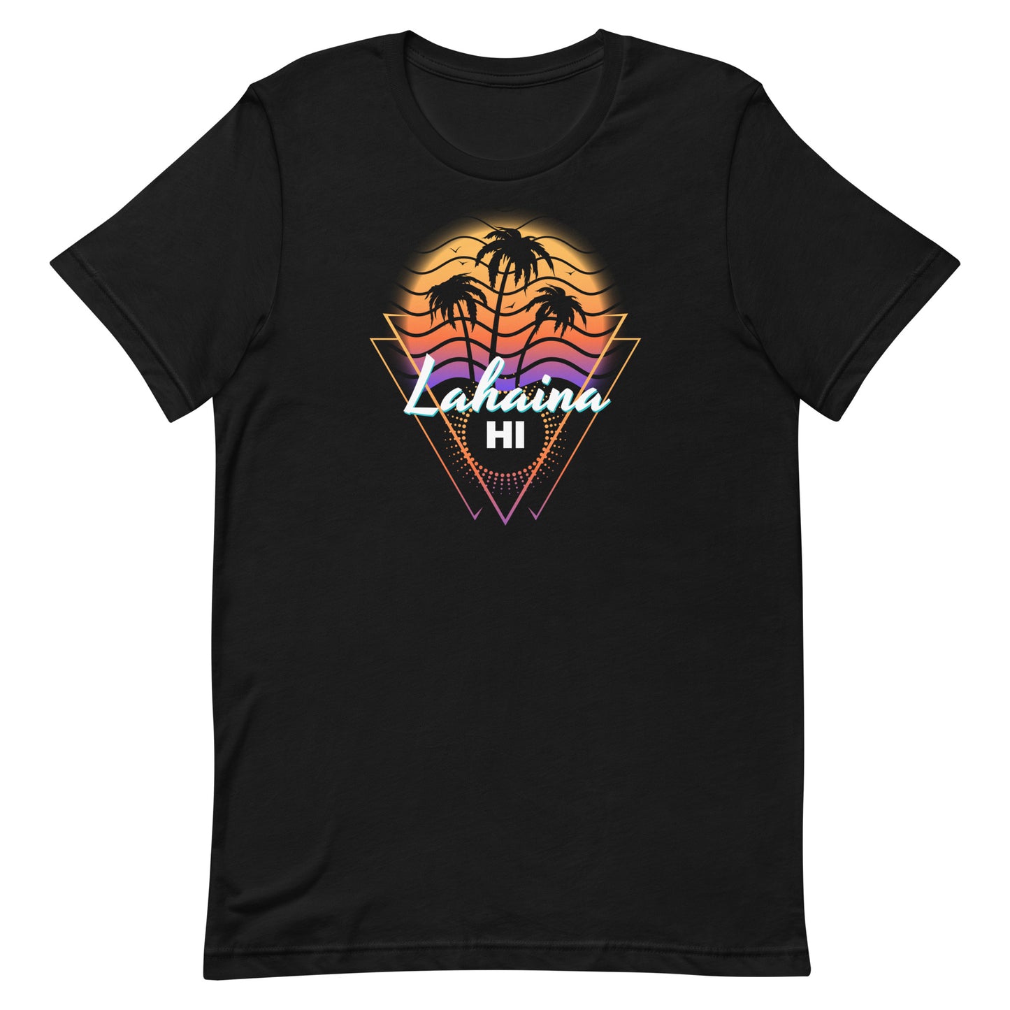 Cool Lahaina Maui Beach Hawaii Hawaiian Sunset Palm Tree Vacation Unisex T-Shirt