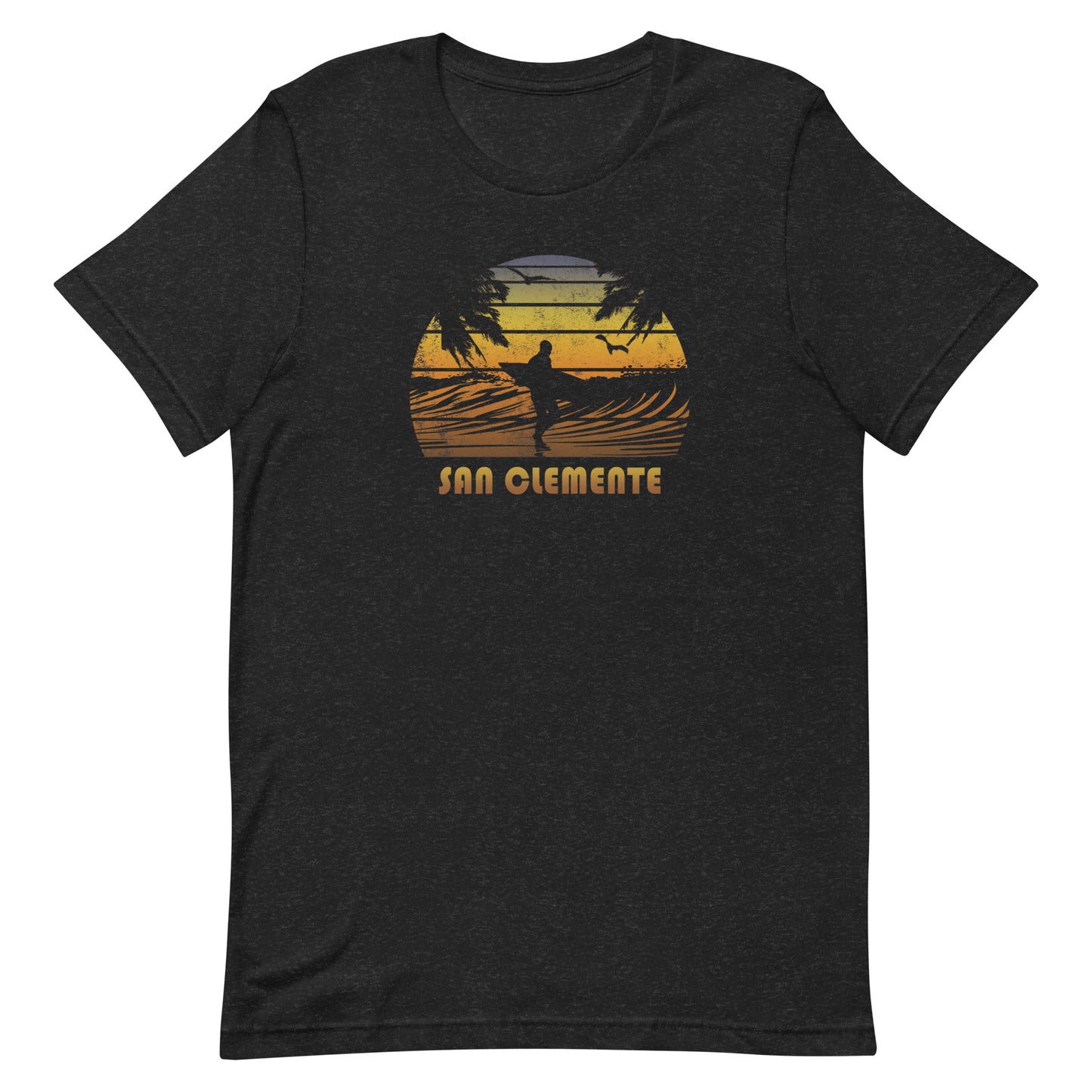 Retro San Clemente California Surfing Fan Surfer Beach Sunset Souvenir Unisex T-Shirt