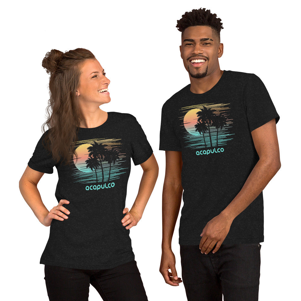 Acapulco Mexico Artistic Sunset Souvenir Vacation Unisex T-Shirt