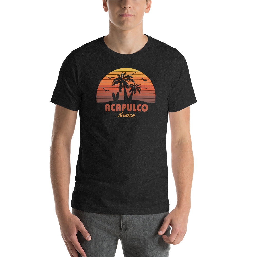 Acapulco Mexico Sunset Retro Souvenir Beach Unisex T-Shirt