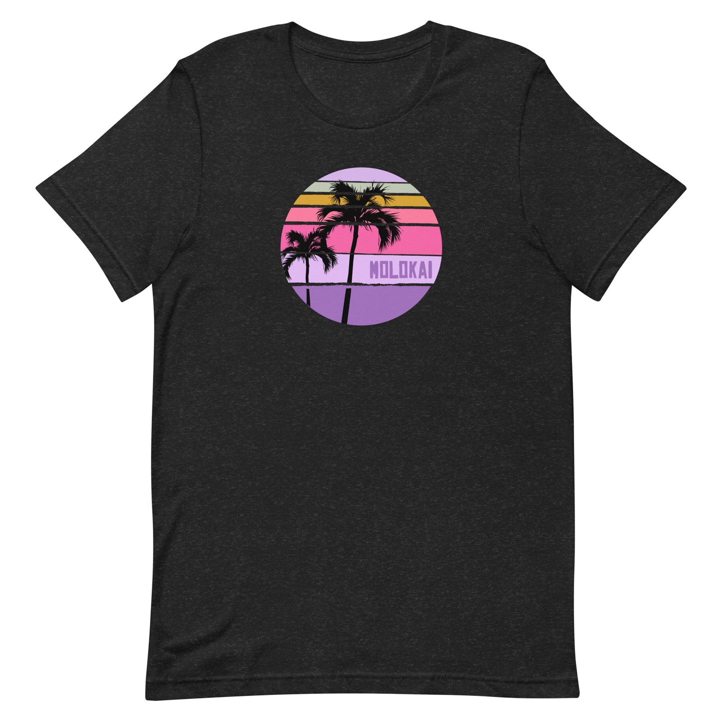 Cool Molokai Hawaii Palm Tree Artistic Vacation Souvenir Unisex T-Shirt