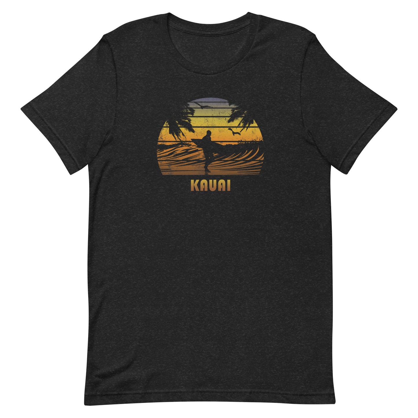 Retro Kauai Hawaii Surfing Fan Surfer Beach Sunset Souvenir Gift Unisex T-Shirt