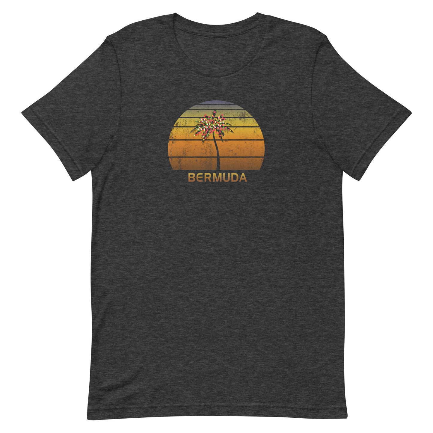 Retro Bermuda Christmas Family Vacation Souvenir Sunset Unisex T-Shirt