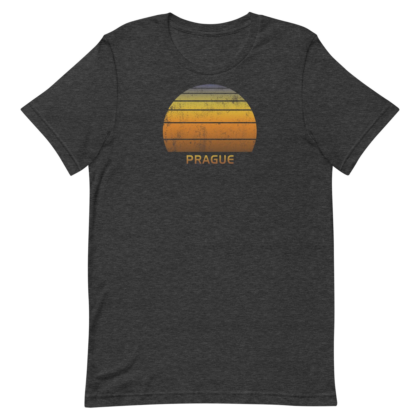 Retro Prague Czech Republic Vintage Sunset Vacation Souvenir Unisex T-Shirt