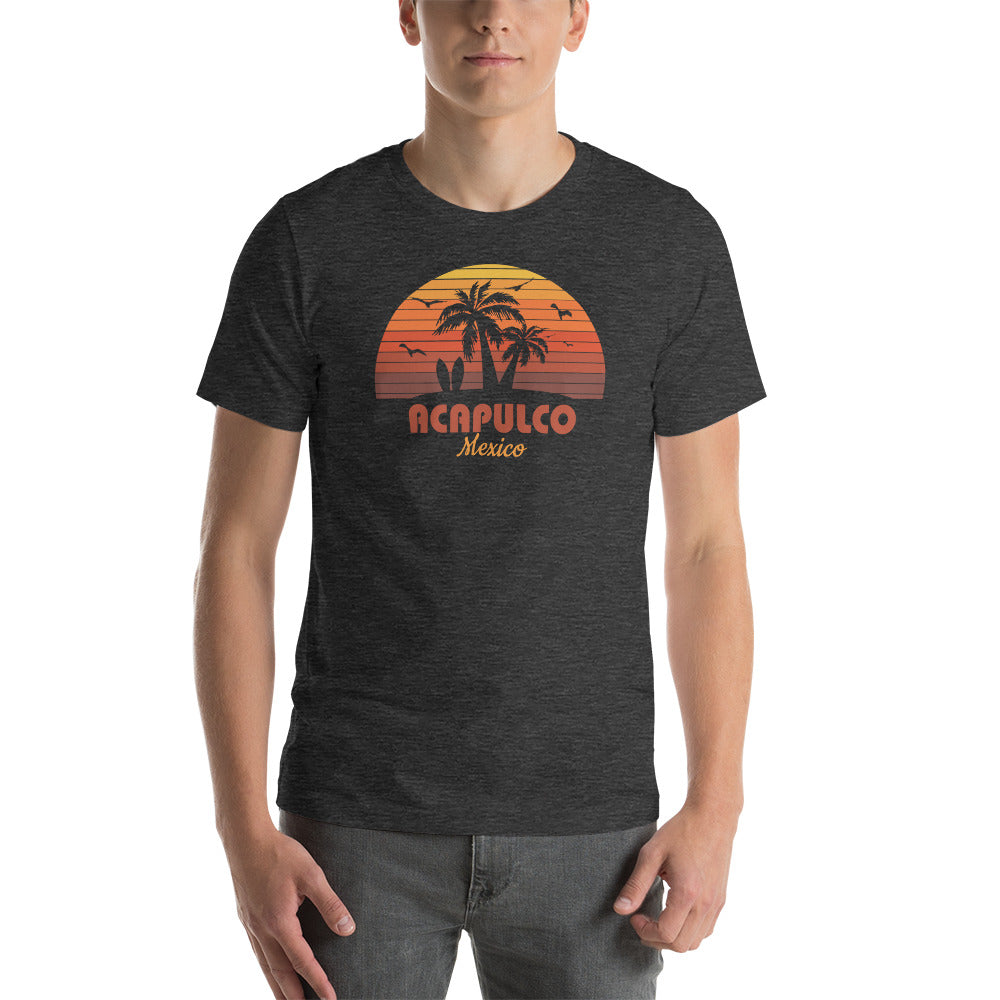 Acapulco Mexico Sunset Retro Souvenir Beach Unisex T-Shirt