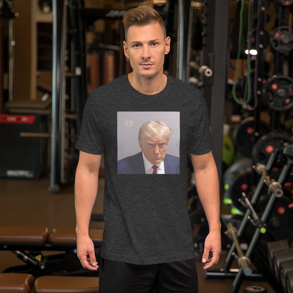 Donald Trump Mug Shot Mugshot Politics Democrats Unisex T-Shirt