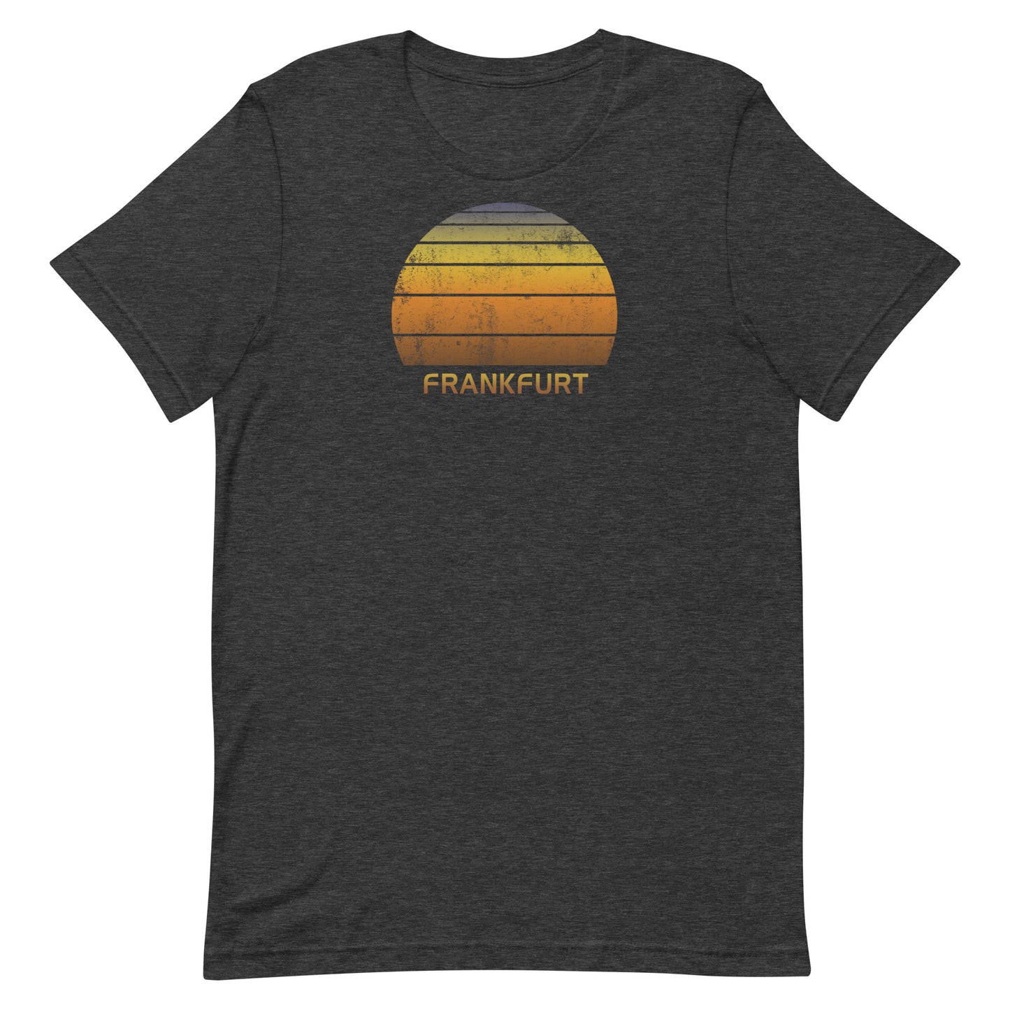 Retro Frankfurt Germany Unisex T-Shirt Vintage Sunset Vacation Souvenir