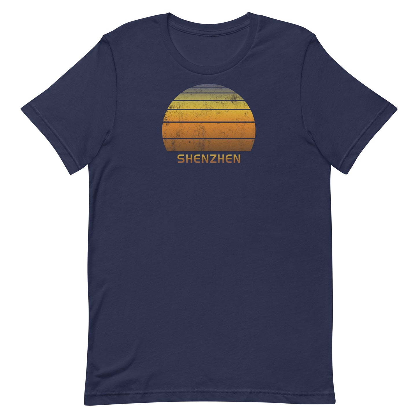 Retro Shenzhen China Vintage Sunset Vacation Souvenir Unisex T-Shirt