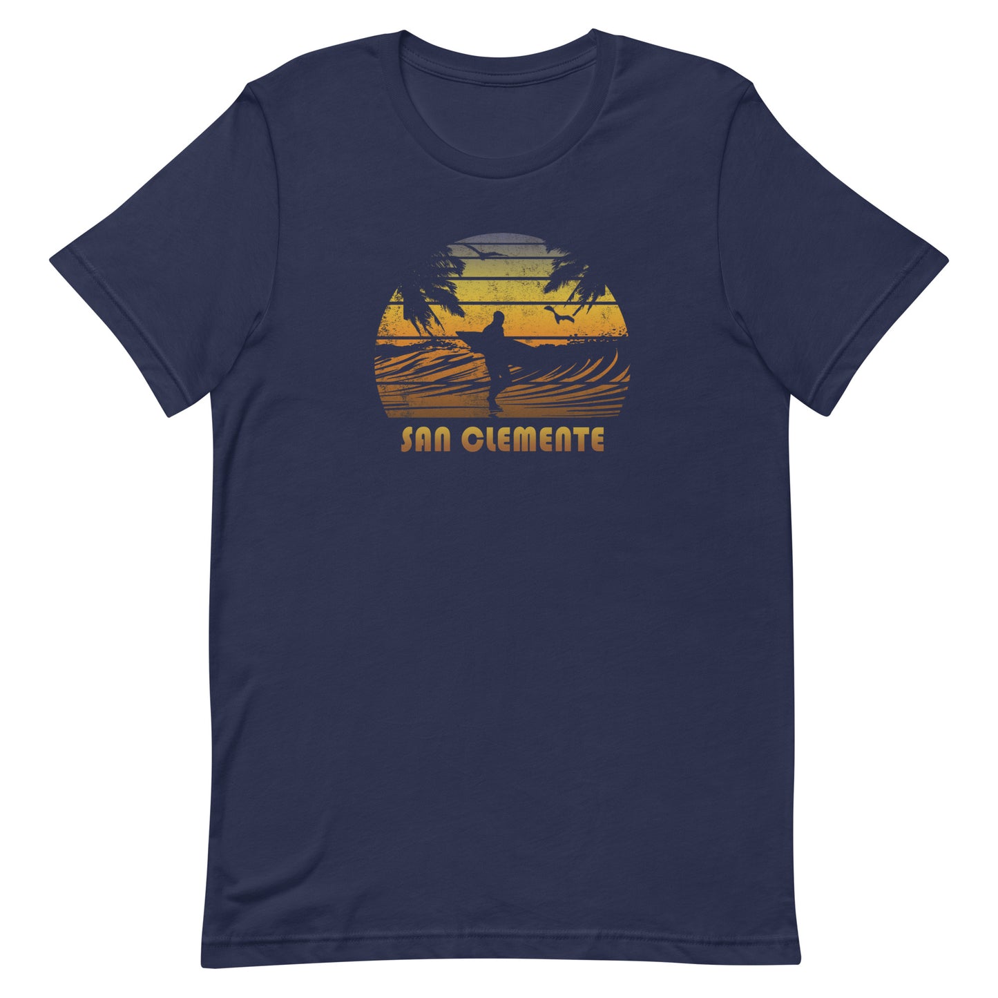 Retro San Clemente California Surfing Fan Surfer Beach Sunset Souvenir Unisex T-Shirt