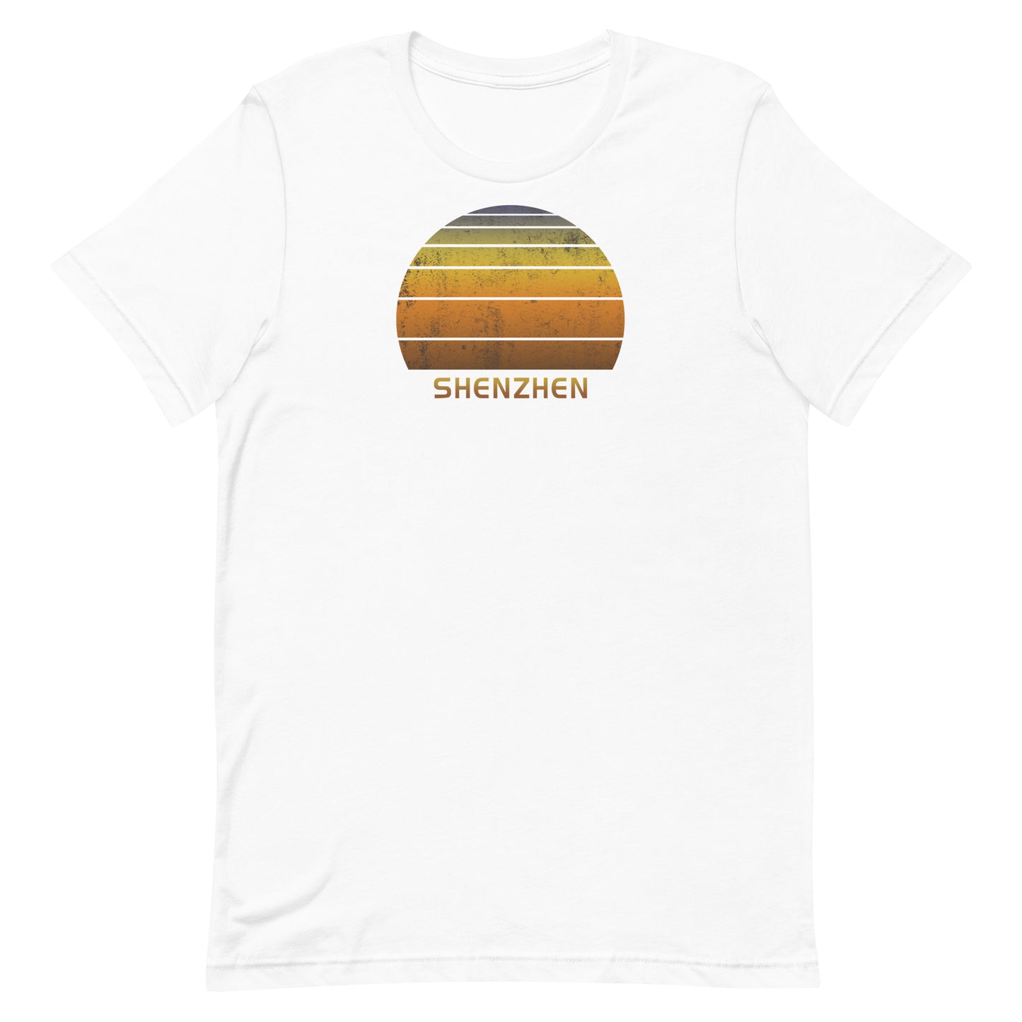 Retro Shenzhen China Vintage Sunset Vacation Souvenir Unisex T-Shirt