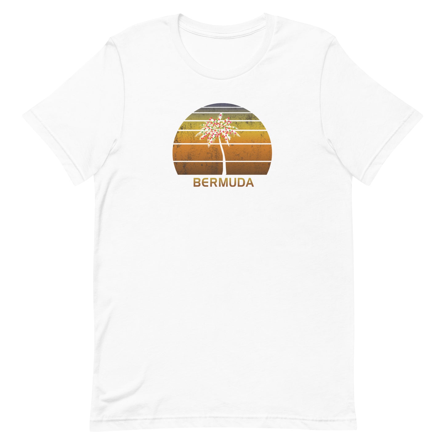 Retro Bermuda Christmas Family Vacation Souvenir Sunset Unisex T-Shirt