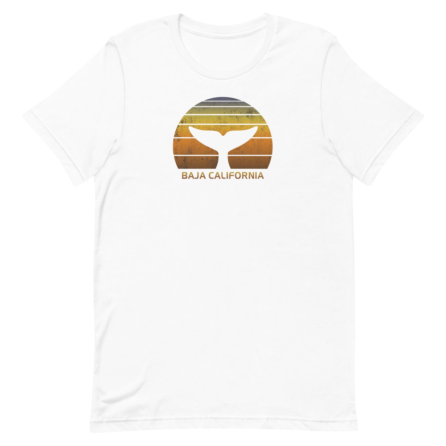 Baja California Mexico Whale Watching Fan Retro Sunset Unisex T-Shirt