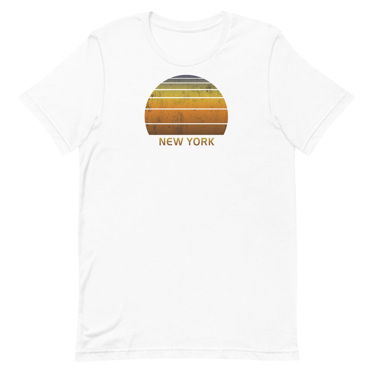 Retro New York Unisex T-Shirt Vintage Sunset Vacation Souvenir